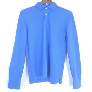 Peter Manning Men's S Polo Blue Long Sleeve Pima Cotton Preppy See Sizing Below